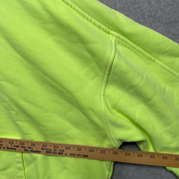 FP Movement Free People A Cut Above Buti Logo Oversized Hoodie Neon Green XL NWT - Picture 4 of 7